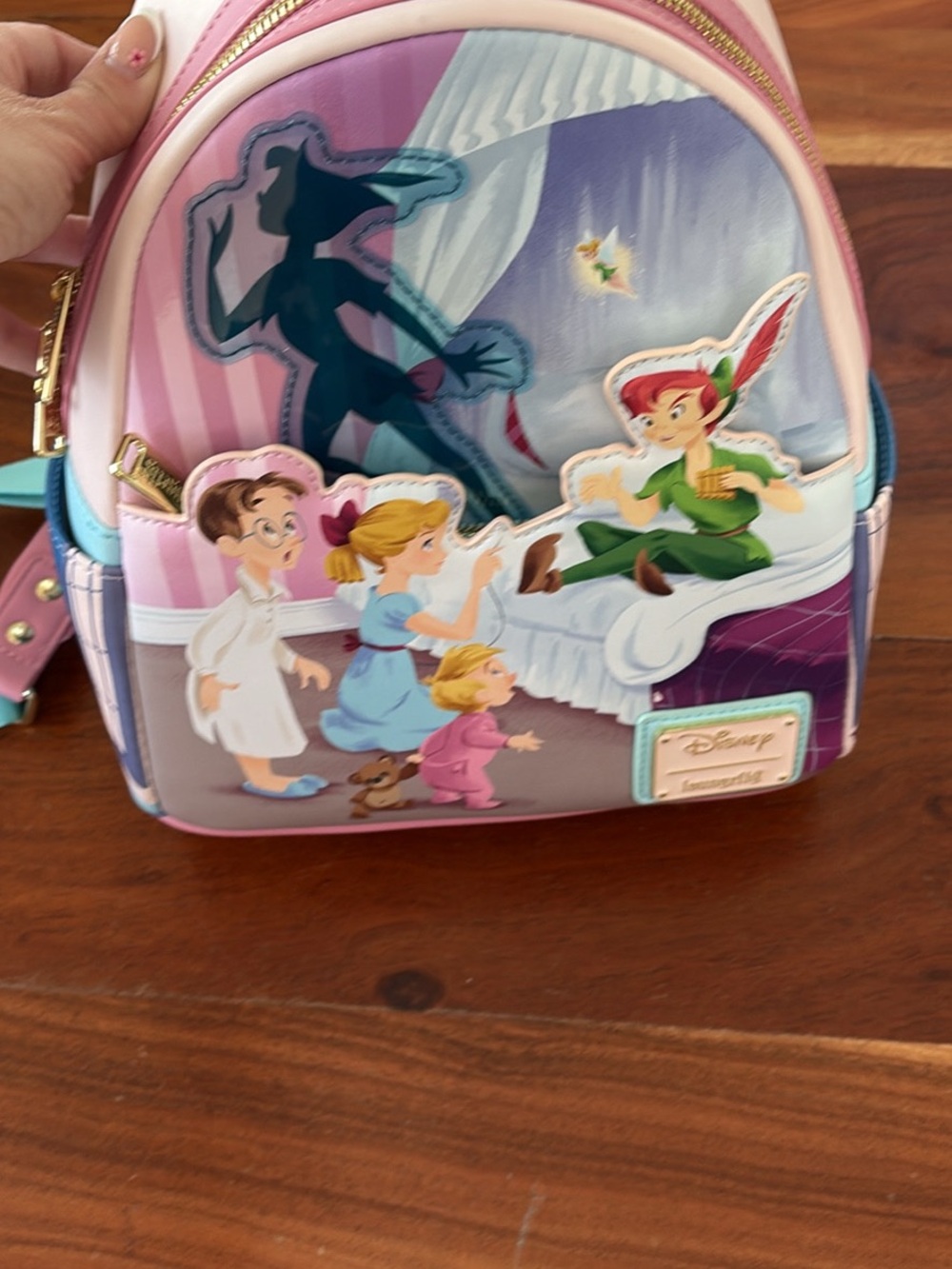 Disney Peter Pan Pink Purple & Blue Kids Mini Backpack
